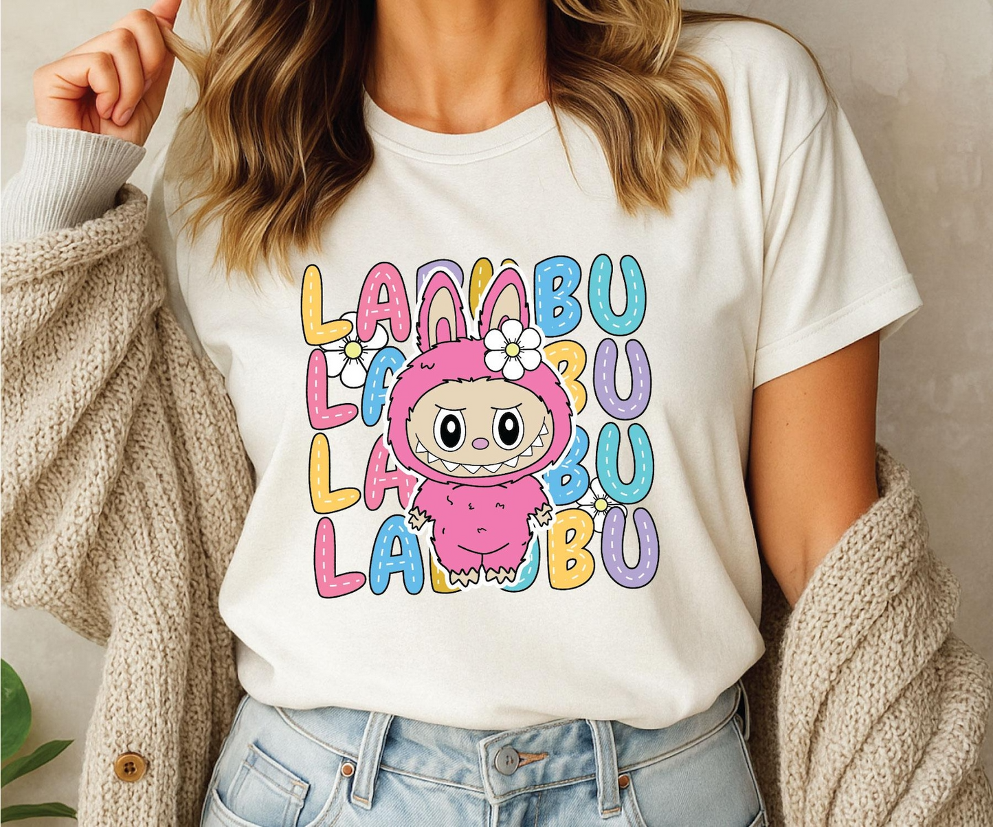 Labubu T-Shirt, Funny Labubu Doll shirt, Labubu clothes, Labubu Inspired Gift For Labubu Fans Harajuku Style Tee