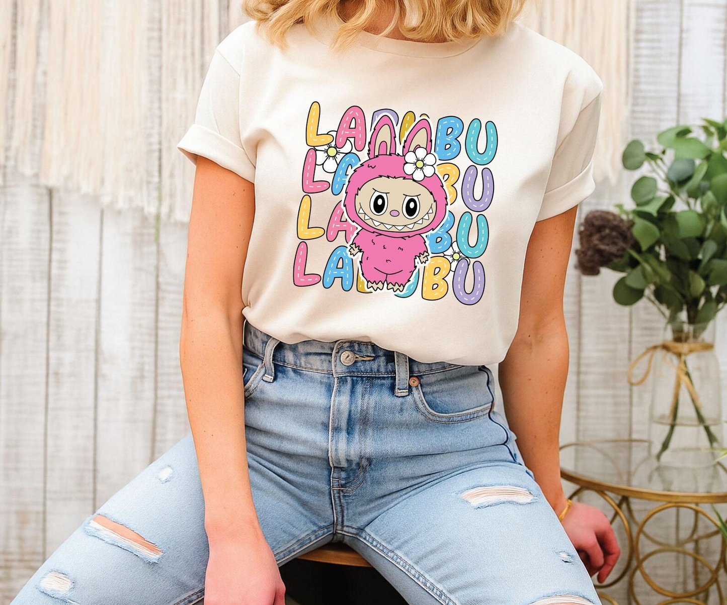 Labubu T-Shirt, Funny Labubu Doll shirt, Labubu clothes, Labubu Inspired Gift For Labubu Fans Harajuku Style Tee