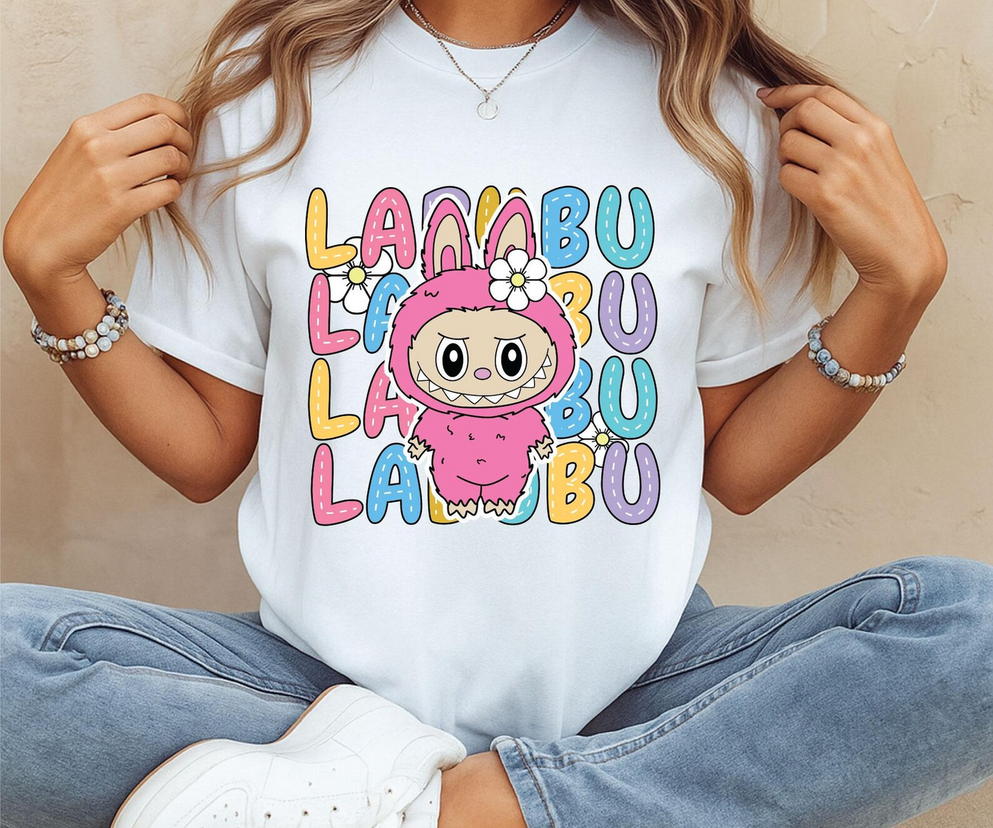 Labubu T-Shirt, Funny Labubu Doll shirt, Labubu clothes, Labubu Inspired Gift For Labubu Fans Harajuku Style Tee