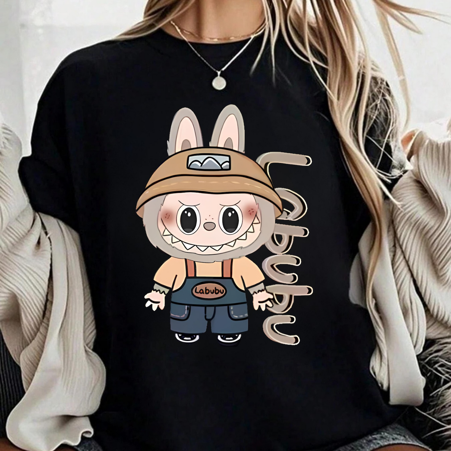 Labubu Shirt, Funny Labubu T-shirt, Labubu Inspired Shirt, Gift for Labubu Fans, Harajuku Style, Animal Tee, Custom