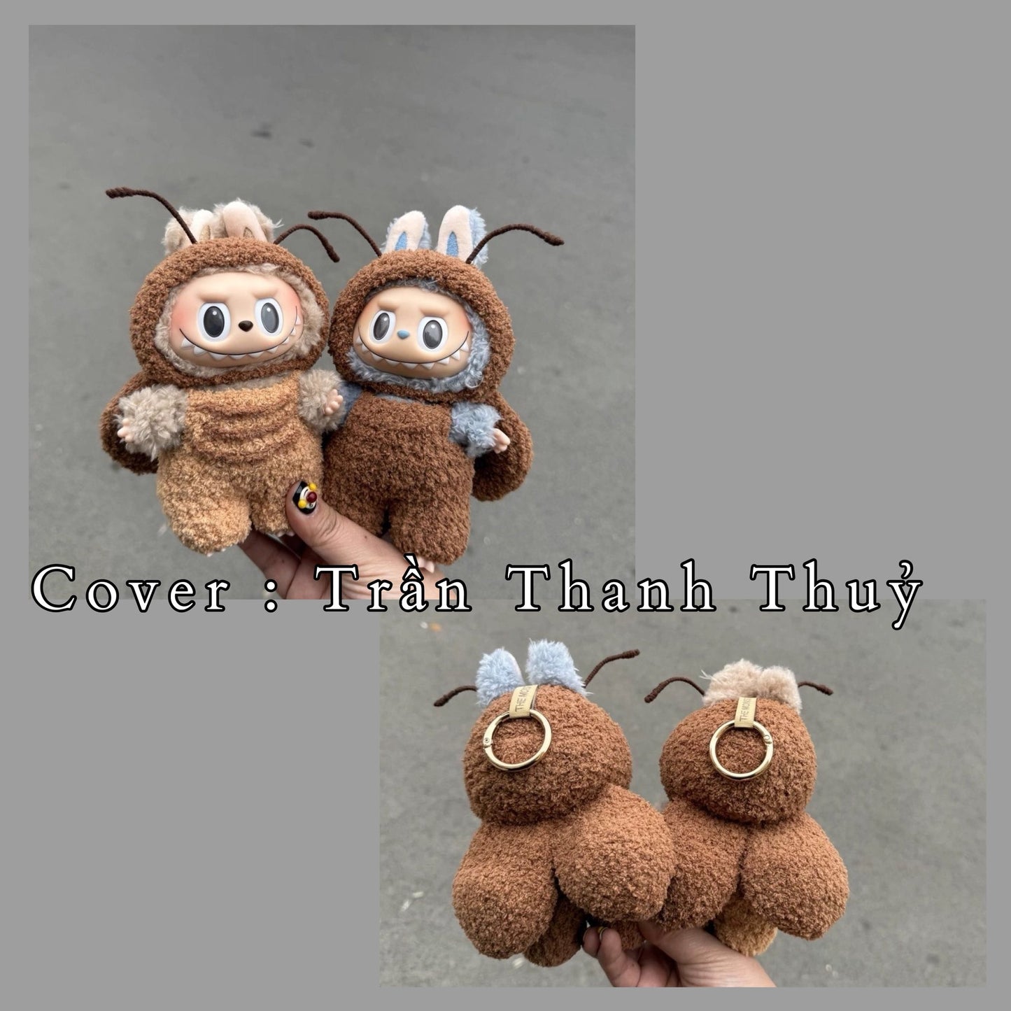 Brown Bee Snuggle Suit for Labubu