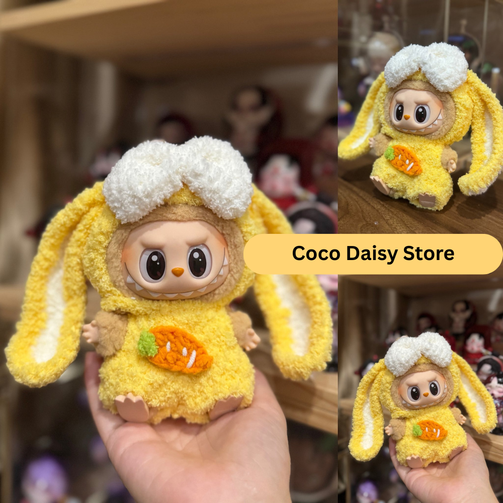 Bunny Carrot Fuzzy Suit for Labubu