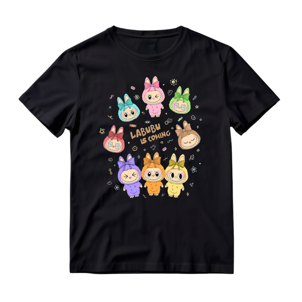 Labubu Shirt, Cute Cartoon T-Shirt, Aesthetic Kawaii Tee, Gift for Her, Soft Graphic Tee, Trendy Cute Shirt, Custom Labubu Design