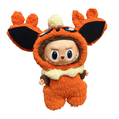 Vibrant Orange Edition Suit For Labubu