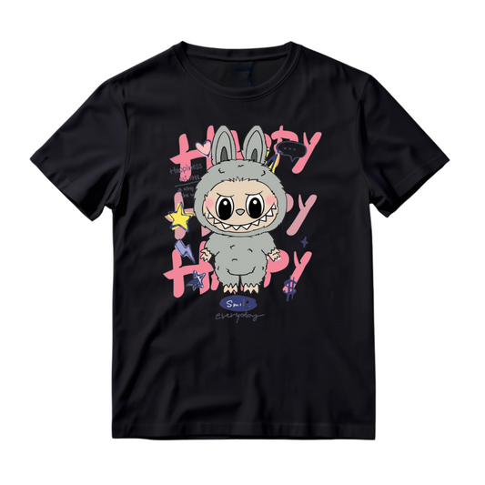 Happy Smile Labubu Shirt, Cute Cartoon Labubu Costume Tee, Fun Kids Graphic Shirt, Perfect Back To School Gift, Birthday Present for Boys and Girls