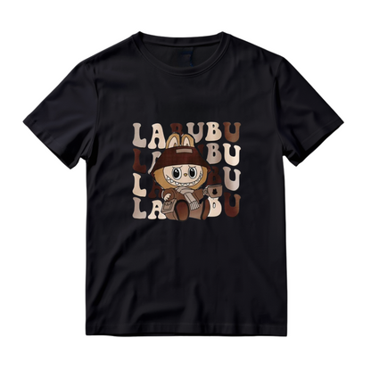 Cute Labubu-Inspired T-Shirt | Brown Aesthetic Cartoon Tee | Unisex Oversized Funny Graphic Tee