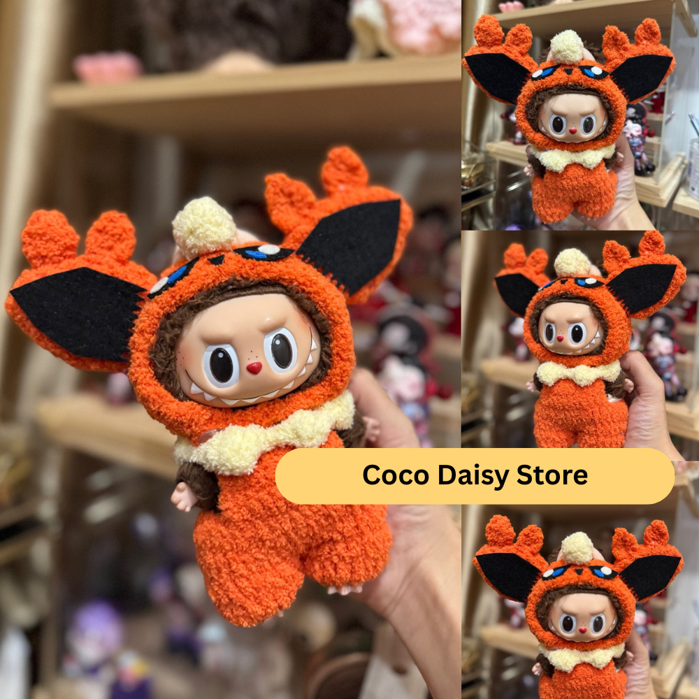 Vibrant Orange Edition Suit For Labubu
