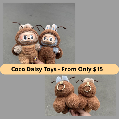 Brown Bee Snuggle Suit for Labubu