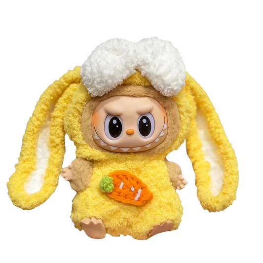 Bunny Carrot Fuzzy Suit for Labubu