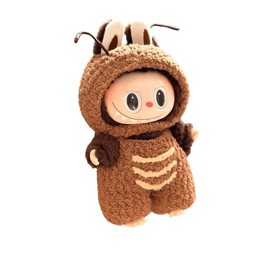 Brown Bee Snuggle Suit for Labubu
