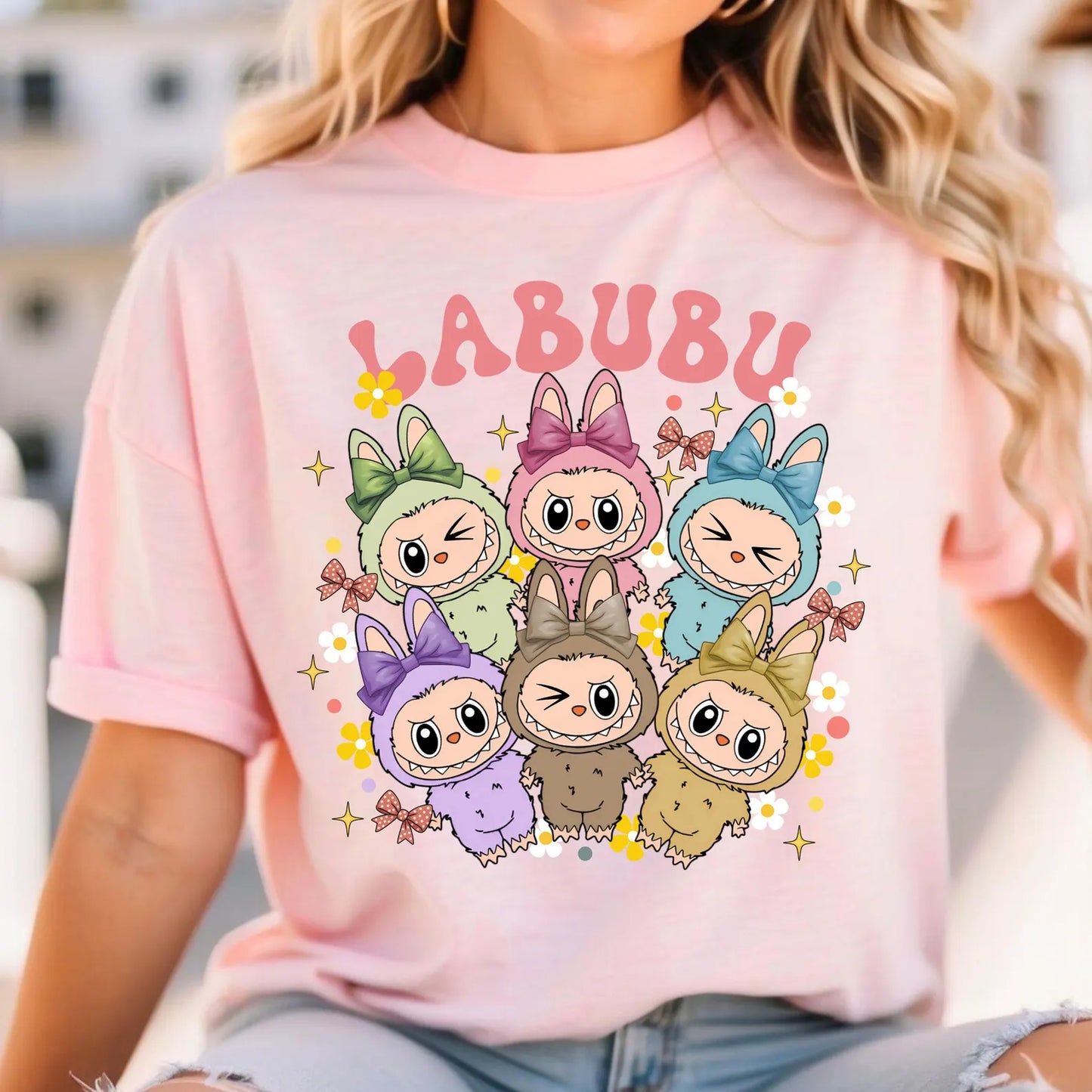 Labubu Shirt, Cute Cartoon Dolls Graphic Teet, Anime Chibi Style Shirt, Matching Friends, Labubu sweatshirt